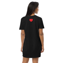 Load image into Gallery viewer, LOVE Organic Cotton T-Shirt Dress - Black / Pink
