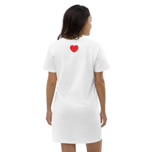 Load image into Gallery viewer, LOVE Organic Cotton T-Shirt Dress - White / Grey