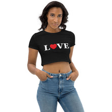 Load image into Gallery viewer, LOVE Organic Crop Top - Black