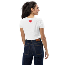 Load image into Gallery viewer, LOVE Organic Crop Top - White