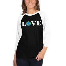 Load image into Gallery viewer, Global LOVE Baseball Jersey - Black-White / Denim-Navy
