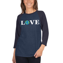 Load image into Gallery viewer, Global LOVE Baseball Jersey - Black-White / Denim-Navy