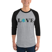 Load image into Gallery viewer, Global LOVE - Baseball Jersey - Grey-Black / Grey-Red / Grey-Heather / White-Black / White-Red / White-Charcoal / White-Green