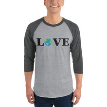 Load image into Gallery viewer, Global LOVE - Baseball Jersey - Grey-Black / Grey-Red / Grey-Heather / White-Black / White-Red / White-Charcoal / White-Green
