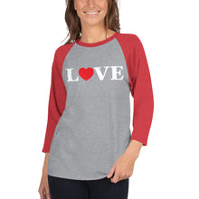 Load image into Gallery viewer, LOVE Baseball Jersey - Denim-Navy / Grey-Black / Grey-Red / Grey-Charcoal / Black-White