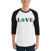 Load image into Gallery viewer, Global LOVE - Baseball Jersey - Grey-Black / Grey-Red / Grey-Heather / White-Black / White-Red / White-Charcoal / White-Green
