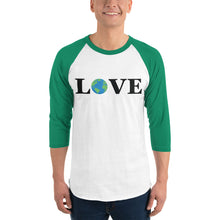 Load image into Gallery viewer, Global LOVE - Baseball Jersey - Grey-Black / Grey-Red / Grey-Heather / White-Black / White-Red / White-Charcoal / White-Green