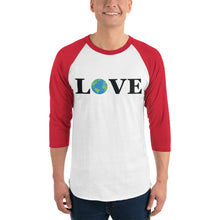 Load image into Gallery viewer, Global LOVE - Baseball Jersey - Grey-Black / Grey-Red / Grey-Heather / White-Black / White-Red / White-Charcoal / White-Green