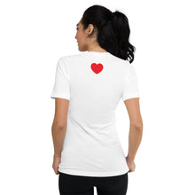 Load image into Gallery viewer, LOVE Unisex Short Sleeve V-Neck T-Shirt - White