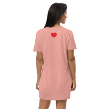 Load image into Gallery viewer, LOVE Organic Cotton T-Shirt Dress - Black / Pink
