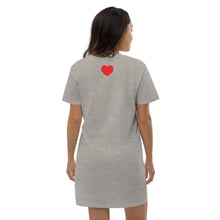 Load image into Gallery viewer, LOVE Organic Cotton T-Shirt Dress - White / Grey
