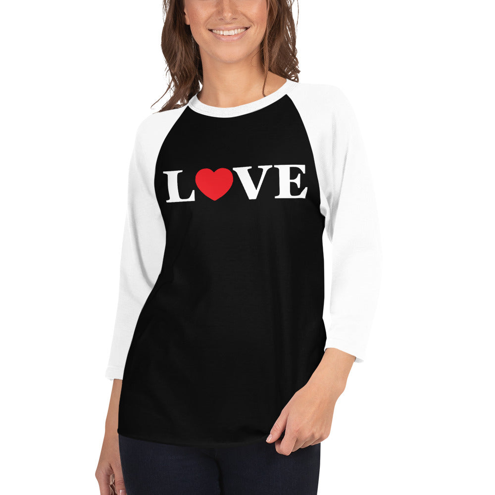 LOVE Baseball Jersey - Denim-Navy / Grey-Black / Grey-Red / Grey-Charcoal / Black-White