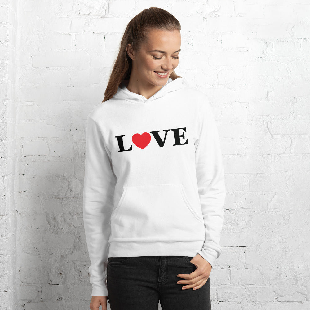 LOVE Unisex Hoodie - White